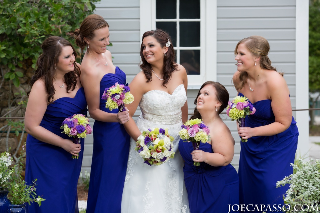 long blue bridesmaid dresses