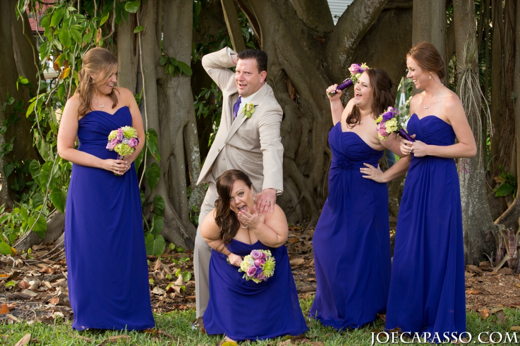 bridal party poses