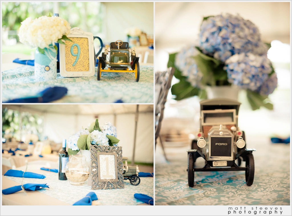 antique car centerpieces