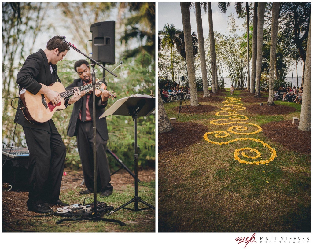 flower petal aisle design wedding ideas swirl pattern yellow rose petals