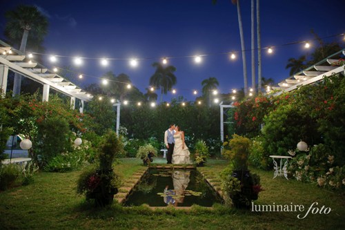 moonilght garden night wedding photography market bistro lights