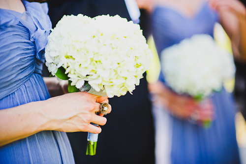 white hydrangea bridesmaid bouquets fort myers